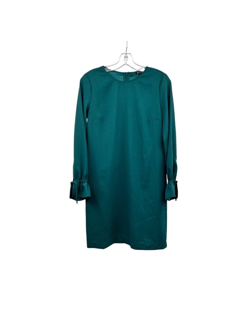 Banana Republic Womens Sheath Dress Long Sleeve Tie Cuff Green Size 2